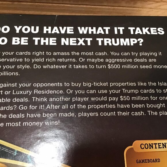 Donald Trump Board Game- Parker Brothers Game - Picture 5 of 8